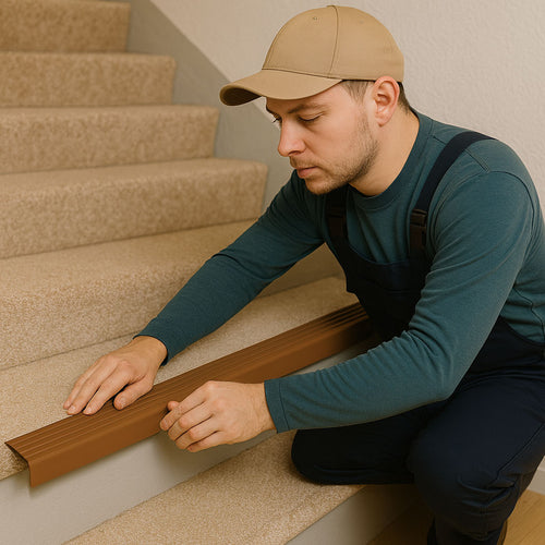 Premium Anti-Slip Stair Nosing Trim – Heavy-Duty PVC Edge Protector 50x45mm Safe, Durable & Easy-Fit for Homes & Commercial Use