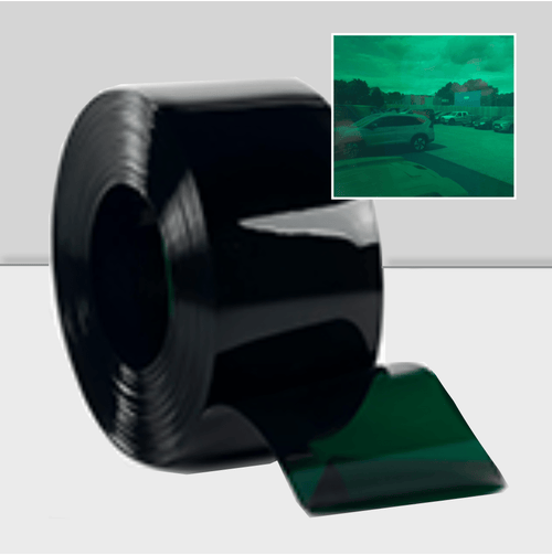 Transparent Green PVC Strip 200mm x 2mm - Colourful, Flexible Curtain for Light Use, Energy-Saving & Durable - Ideal for Pedestrian & Gentle Trolley Applications
