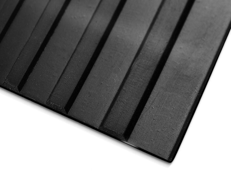 Wide Ribbed Anti Slip Rubber Matting 6mm and 3mm Thick