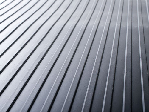 Wide Ribbed Anti Slip Rubber Matting 6mm and 3mm Thick for Enhanced Grip & Insulation