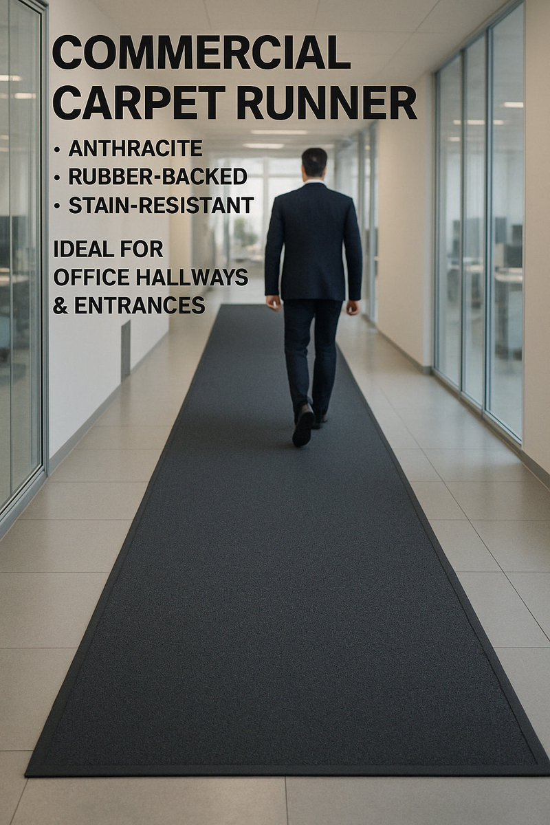 Heavy Duty Barrier Runner Non-Slip Mat - Durable Rubber, Anti-Slip, Floor Protection, Easy Clean, Industrial/Commercial Use, Versatile & Long-Lasting