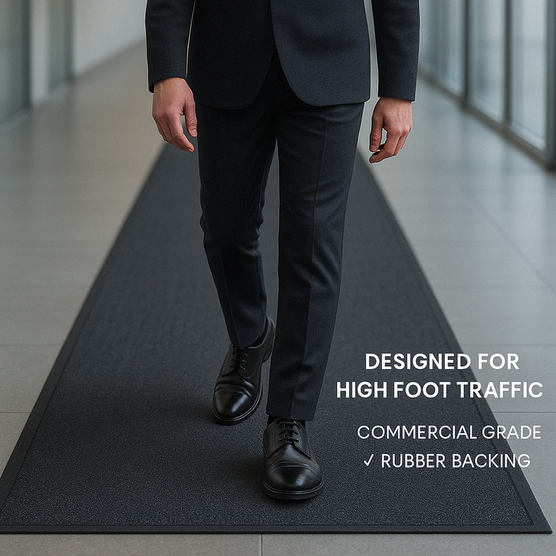 Heavy Duty Barrier Runner Non-Slip Mat - Durable Rubber, Anti-Slip, Floor Protection, Easy Clean, Industrial/Commercial Use, Versatile & Long-Lasting