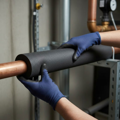 Black Energy-Saving Pipe Insulation Tube with Anti-Microbial Protection