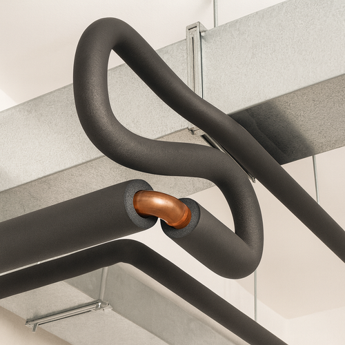 Pipe Insulation Tube Black Foam 10mm Bore 13mm Wall 2m