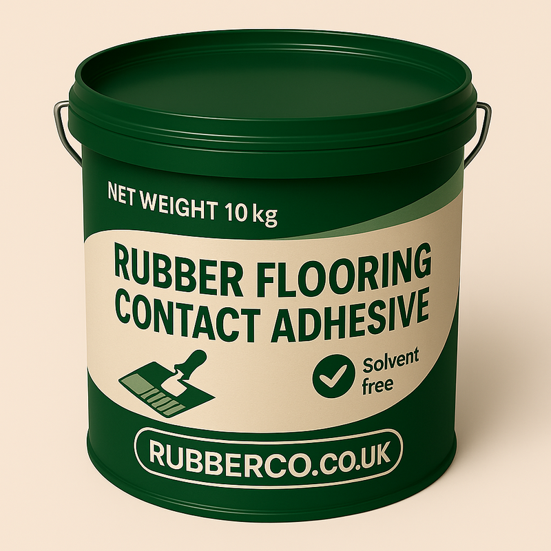 Rubber Flooring Contact Adhesive - Non-Staining, Easy-To-Trowel Paste for Indoor Use - High-Performance Adhesive for Rubber Flooring
