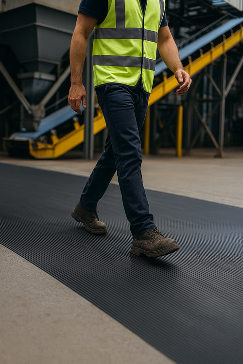 Black Fluted Rubber Matting 1220mm – Anti-Slip, Hard-Wearing & Insulating NR/SBR Sheet | 3mm & 6mm Thick Workbench Cover & Industrial Flooring