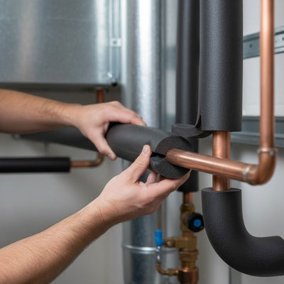 Closed-Cell Black Foam Pipe Lagging for Heating and Cooling Systems