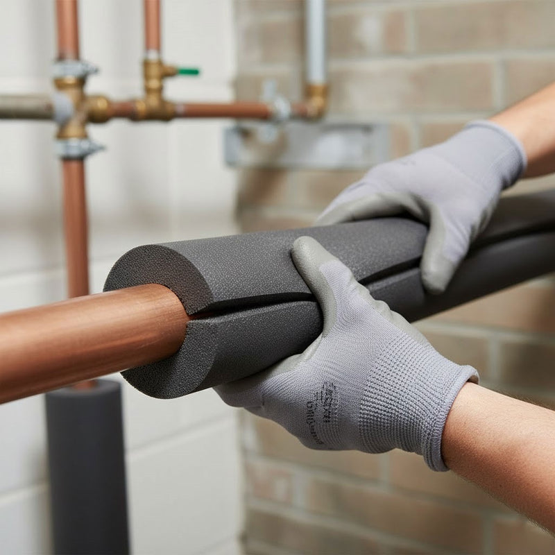 Durable Black Foam Pipe Insulation for Hot and Cold Water or Air Conditioning Lines