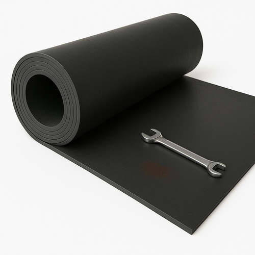 Nitrile Rubber Sheet Black Oil & Fuel Resistant, -40°C to +90°C, 1.5mm to 6mm Thick, NBR/SBR Compound, High Strength, 70 Shore A Hardness