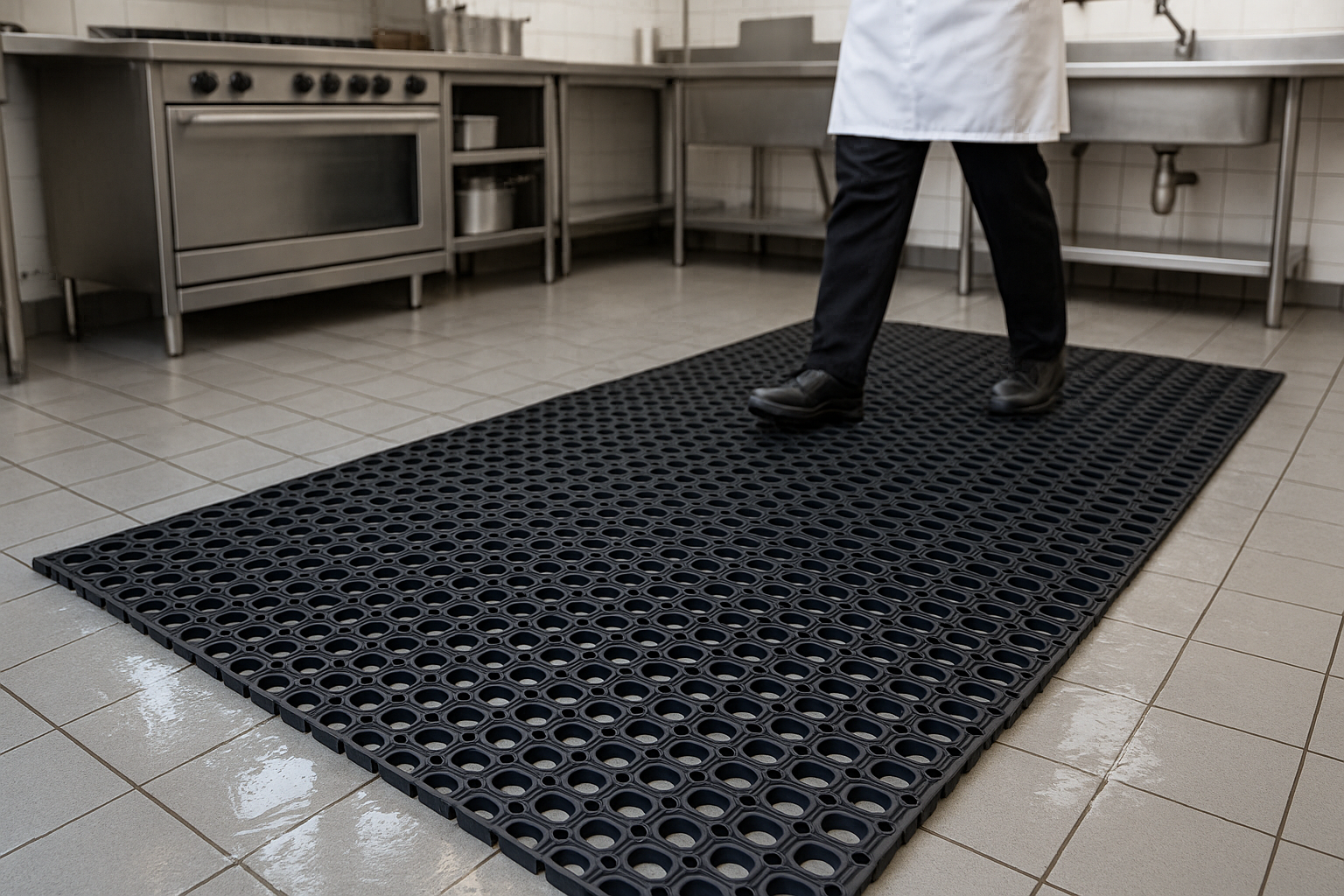 Extra Heavy Duty Open Ring Wet Area Matting - | Rubber Co