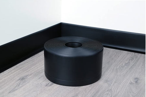 10M PVC Flexible Skirting Board (100x25mm) – Waterproof Wall Trim for Bathrooms & Kitchens | Easy to Install,