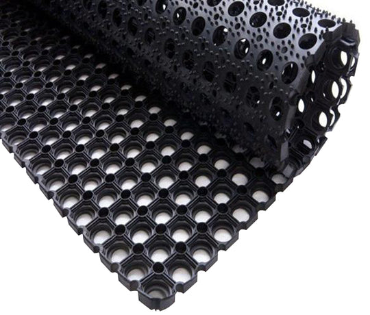 Heavy Duty Gateway Rubber Grass Mats - Non-Slip, Impact-Resistant, Perforated for Drainage - Horse Stable & Outdoor Use, Durable & Hygienic