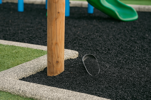 Kids SafePlay Rubber Playground Kit – 15m² DIY Black Surface System