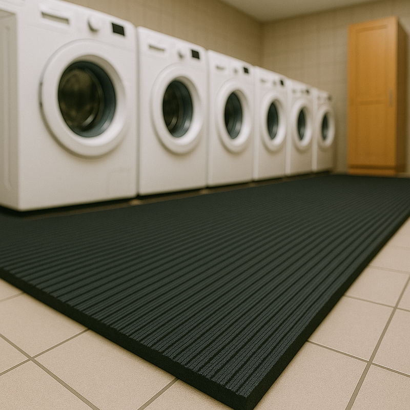 Standard Electrical Switchboard Matting - Fine Ribbed Rubber, 11,000V Tested, Anti-Slip Surface Cloth Impression Low Maintenance BS921 Certified