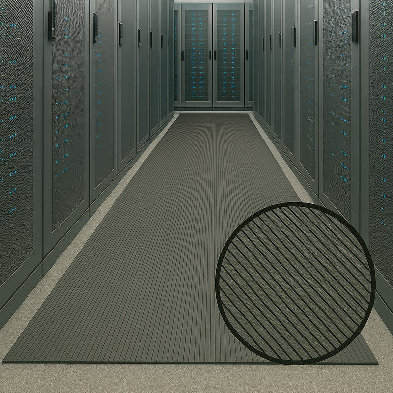 Electrical Safety Matting 1000V IEC61111 Class 0 - Fine Ribbed EPDM Rubber, Anti-Slip, Halogen-Free, 3mm Thick, Low Maintenance REACH & RoHS Compliant Linear Metre