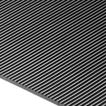 Fine Ribbed Black Rubber Matting – Class 3 Electrical Safety (26,500V) - Linear Metre