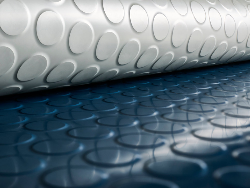 Premium Round Dot Anti-Slip Rubber Flooring Roll – R11 Rated Oil Resistant Multiple Sizes & Colours