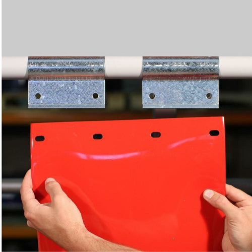 Heavy Duty Solid Colour PVC Curtain Strips for Swivel Hinge Rails 400mm x 4mm, 60% Overlap Red/Black Privacy & Warning Strips Energy-Saving Linear Metre