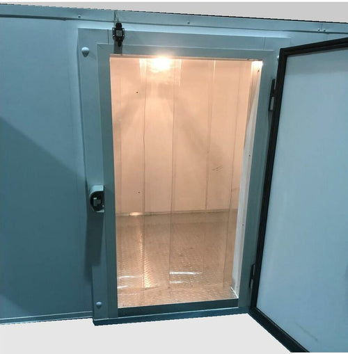 Coldroom PVC Strip Curtains (Hook-On) Clear Energy-Saving Easy Acces Stainless Steel Rails Ideal for Walk-In Chillers & Fridges Dust & Pest Protection