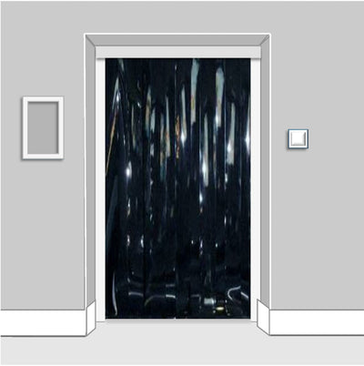 Solid Black Coloured Curtains (QuickMount)