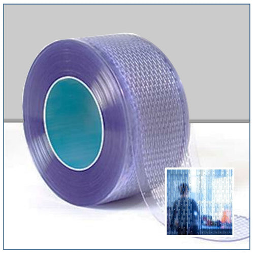 Perforated PVC Rolls 50m – Ventilation Curtains for Kitchens & Catering – Air Flow, Insect Barrier, High Quality, Clear PVC, Light Duty, UV Protected