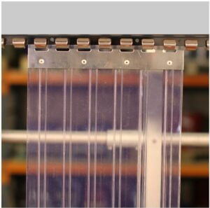 Hook On Ribbed PVC Curtain Strips Linear Metre