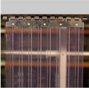 Hook On Ribbed PVC Curtain Strips Linear Metre