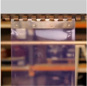 Hook On Clear PVC Curtain Strips Linear Metre