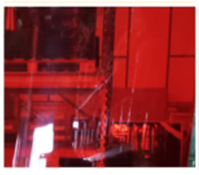 Transparent Red Creative Interior Strip Curtains (Hook On)