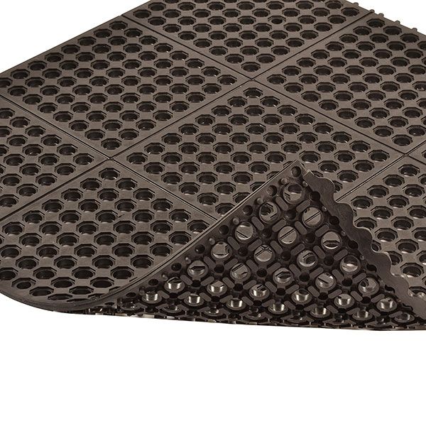 Rubber Link Mats with Drainage Holes for Pool And Wet Areas