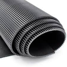Rubber Matting Fluted 1220mm Black - Rubber Co
