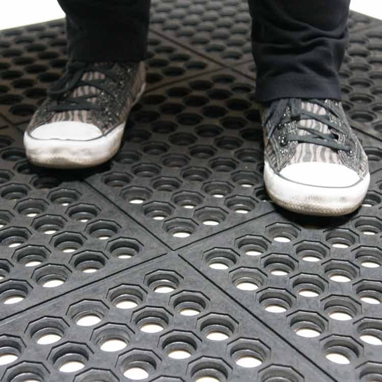 Rubber Matting For Decking With Drainage Holes - Rubber Co