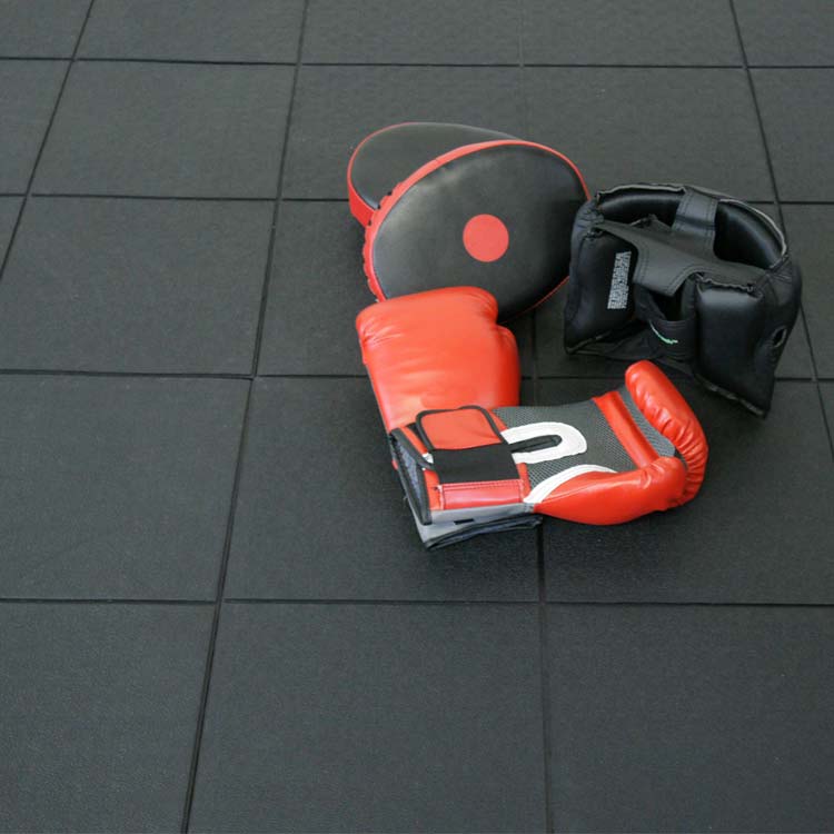 Solid Interlocking Rubber Gym Mats - Rubber Co
