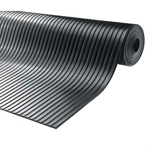 Wide Ribbed Anti Slip Rubber Matting 6mm and 3mm Thick - Rubber Co