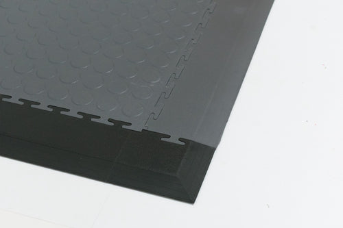 Rubberco 7mm Interlocking PVC Flooring Tile Ramp/Corner