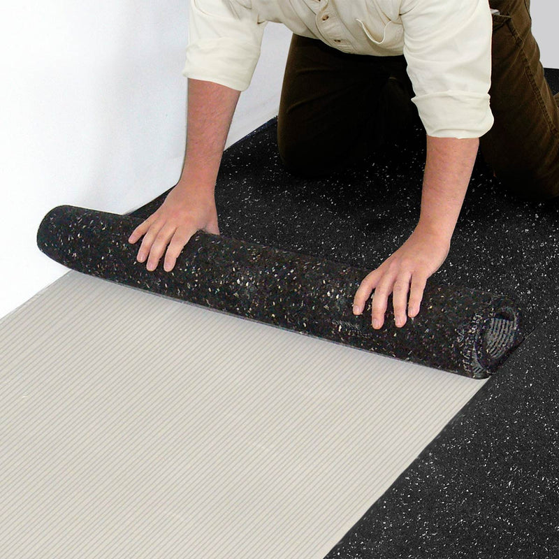 2mm Rubber Acoustic Sound Control Underlayment - 94% Recycled, Tile, Vinyl & Wood Flooring, Noise Reduction, Moisture Resistant, CE Marked