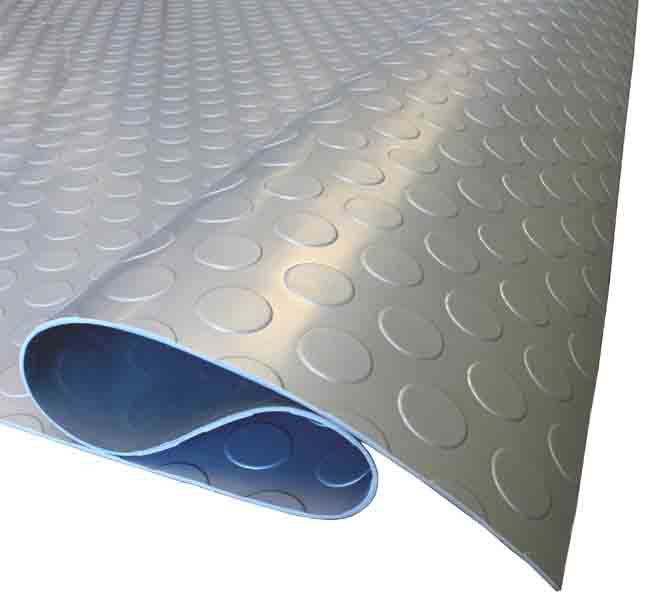 Non Slip Rubber Flooring Rolls Studded Dot Penny Pattern Heavy Duty Rolls Cut Lengths - Rubber Co
