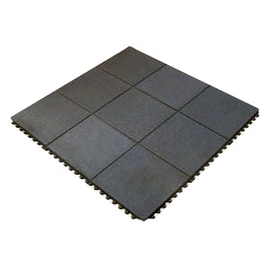 Anti-Fatigue Rubber Workshop Mat Tiles – Heavy Duty, Nitrile Rubber, Air Pockets for Cushioning, Slip-Resistant, Oil & Grease Resistant
