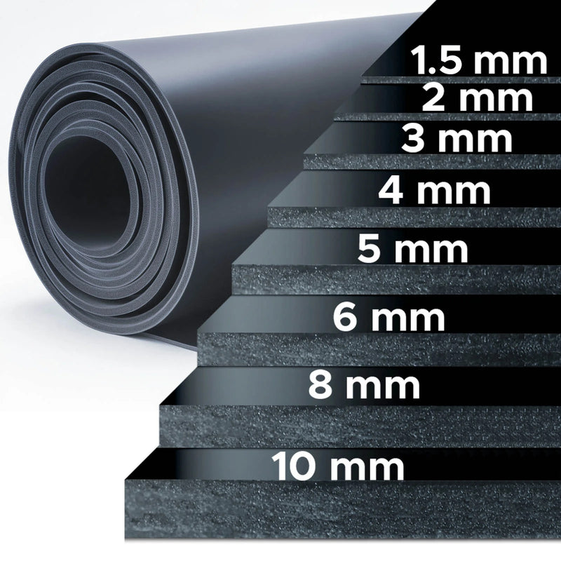 Commercial Grade Neoprene Rubber Sheet Oil, Grease & Sea Water Resistant, Flame Retardant, Weatherproof Not for Fuel Immersion, Linear Metre