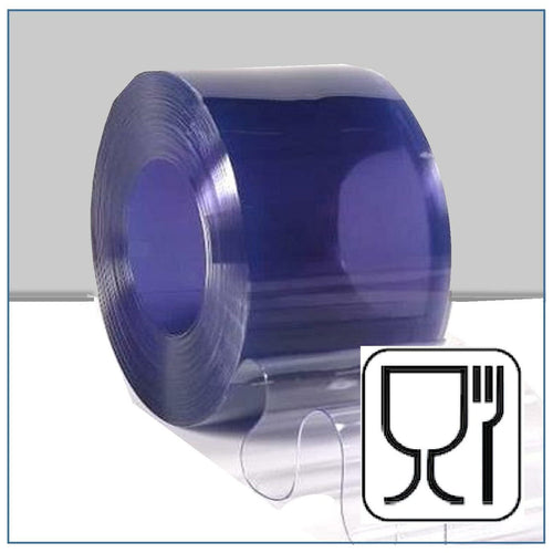 Food Grade PVC Strip Cut to Size Food Safe Clear PVC Curtain 200mm x 2mm Compliant with EC Regulations Ideal for Food & Catering