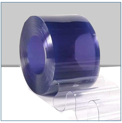 
          Dark Slate Blue Clear PVC strip Linear Metre