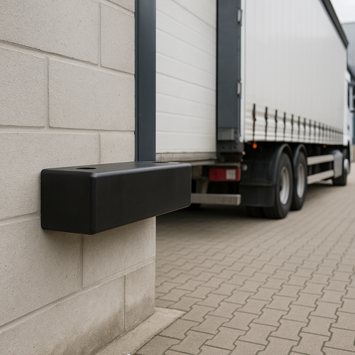SBR Rubber HGV Dock Bumper 425x120x100mm | Heavy Duty Industrial Impact Guard