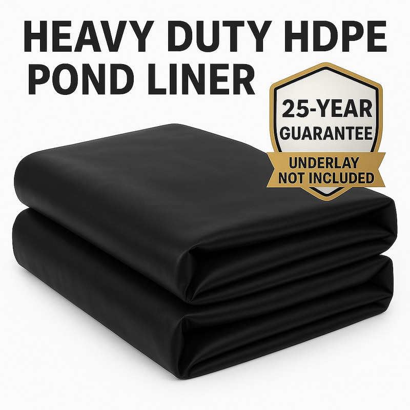 Industrial Heavy Duty Pond Liner 0.35mm - 25 Year Guarantee, HDPE for Durability & UV Resistance