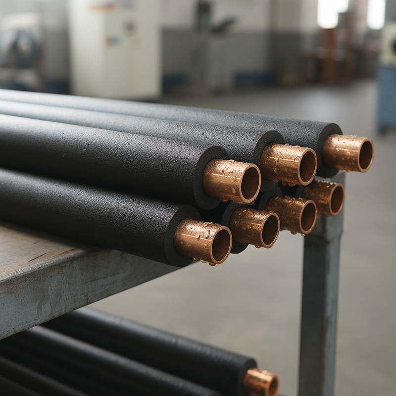 28mm pipe insulation with a neat finish on a heating system.