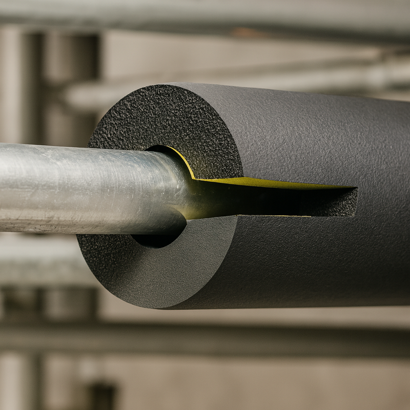 Self-Sealing Pipe Insulation Tube – High Temp & Anti-Condensation