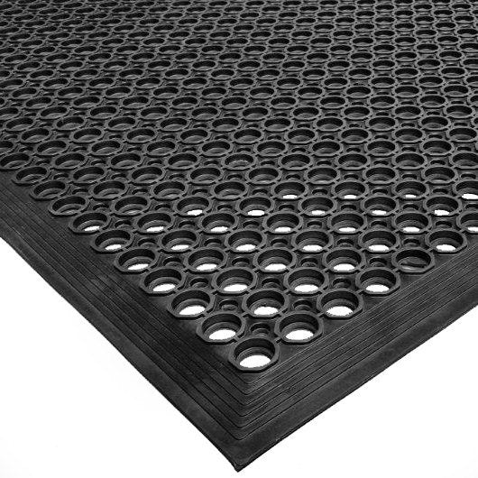 High-Quality Industrial Mats - Anti-Fatigue, Slip-Resistant, Nitrile Rubber, Oil & Grease Resistant, Bevelled Edge, Excellent Drainage