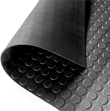 High Quality Studded Rubber Tiles 2.7mm Thick - Slip Resistant, Warm and Sound Absorbent