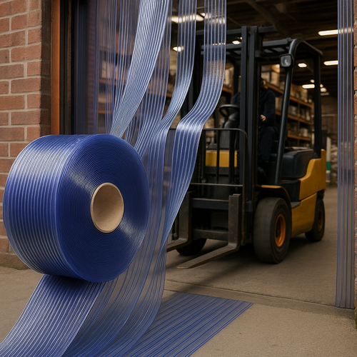 Ribbed PVC Strip Cut to Size | Heavy Duty Reinforced for High-Traffic