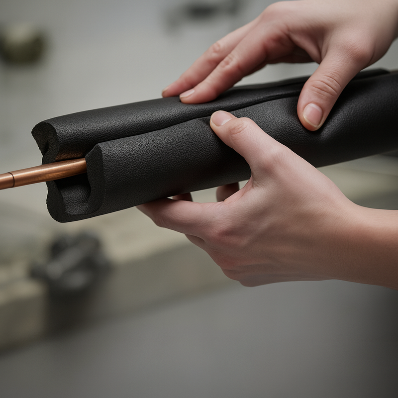 Pipe Insulation Black Nitrile Foam – Fire Safe & Antimicrobial 2m