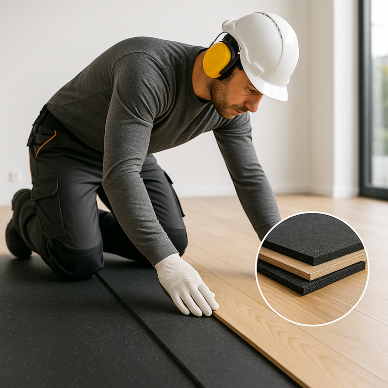 Decimat® 10mm Soundproofing Underlay – Premium Acoustic Insulation, Up to 55dB Impact Noise Reduction for Floors